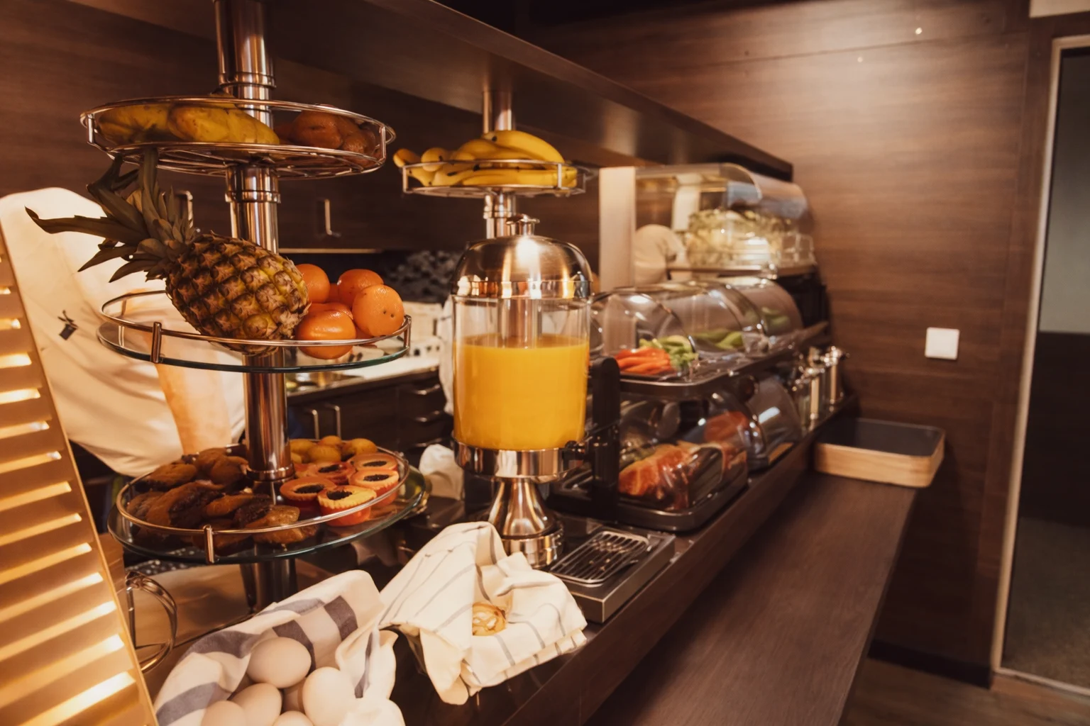 Hotellets frukostbuffé